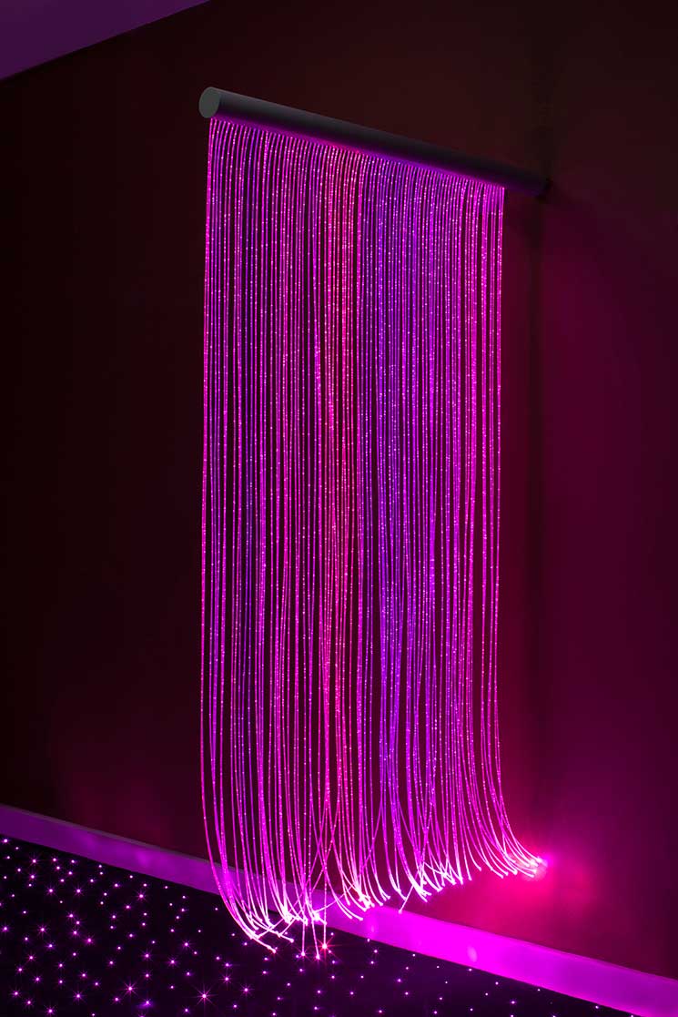 Fibre Optic Curtain on rotating arm